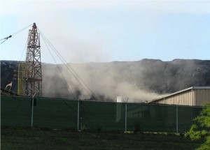 coal ash dust at cane run